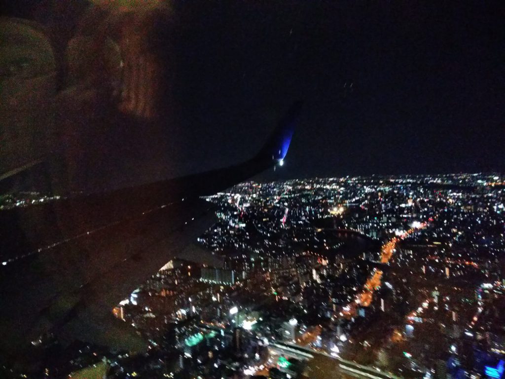 飛行機からの夜景